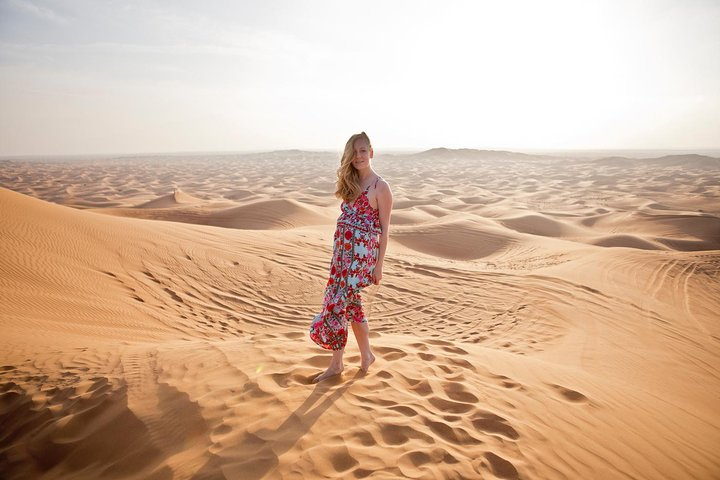 Experience the endless golden dunes of Dubai perfect for a camel ride sand-boarding and unforgettable memories under the desert sun. Adventure awaits in every grain of sand!